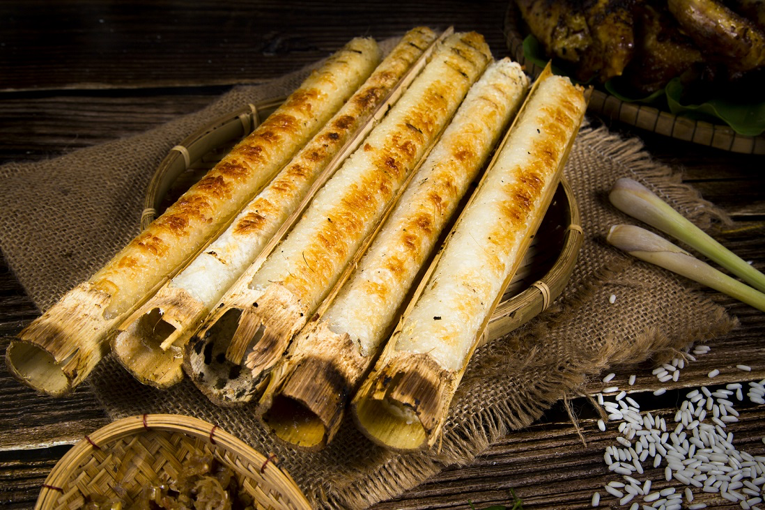 Bamboo-tube rice